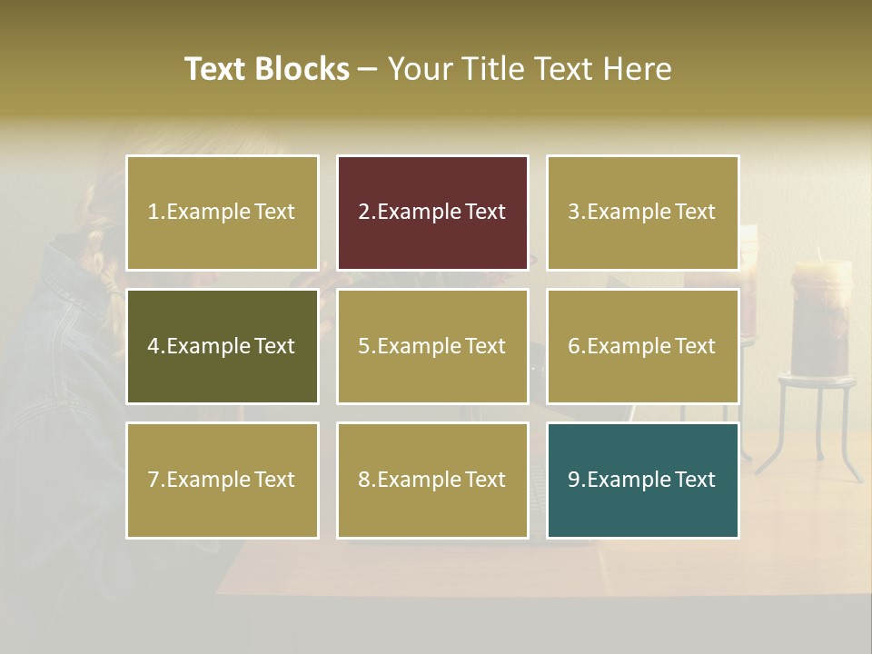 A Woman Holding A Bouquet Of Flowers In Front Of A Laptop PowerPoint Template