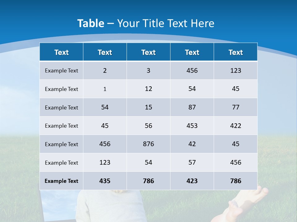 A Woman Laying In The Grass With A Laptop On Her Lap PowerPoint Template