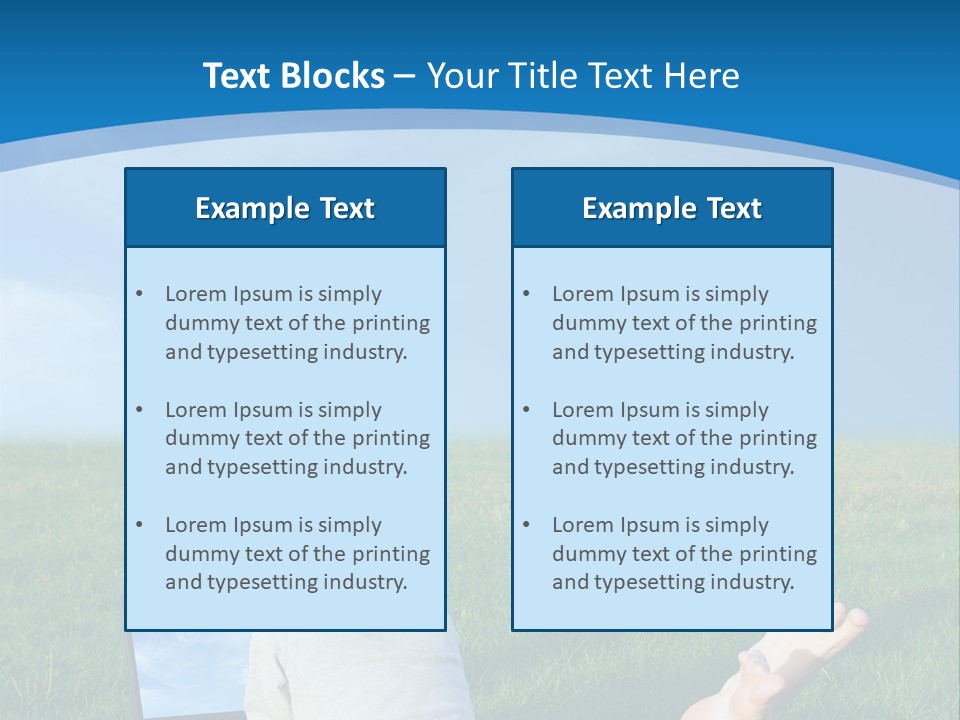 A Woman Laying In The Grass With A Laptop On Her Lap PowerPoint Template