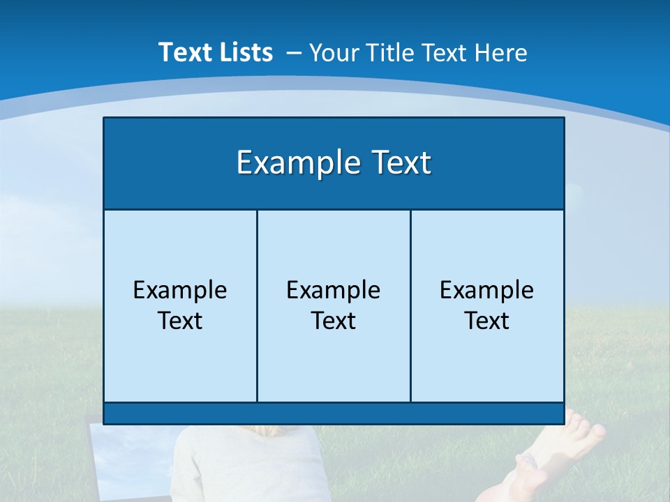 A Woman Laying In The Grass With A Laptop On Her Lap PowerPoint Template