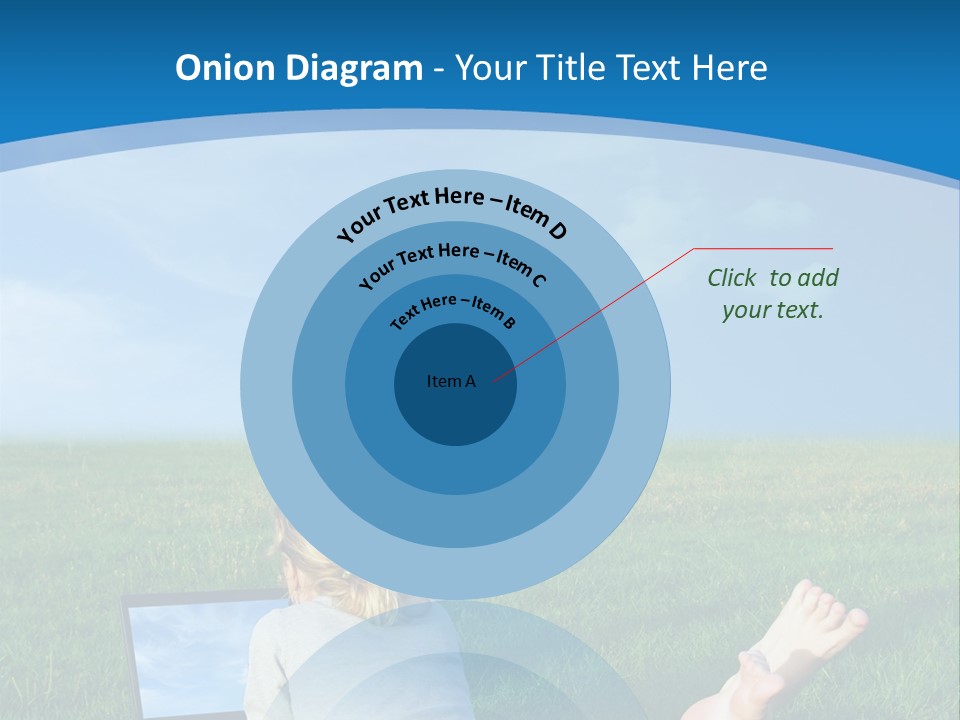 A Woman Laying In The Grass With A Laptop On Her Lap PowerPoint Template