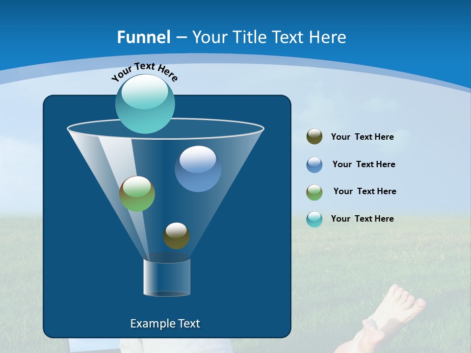 A Woman Laying In The Grass With A Laptop On Her Lap PowerPoint Template