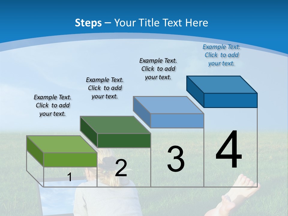 A Woman Laying In The Grass With A Laptop On Her Lap PowerPoint Template