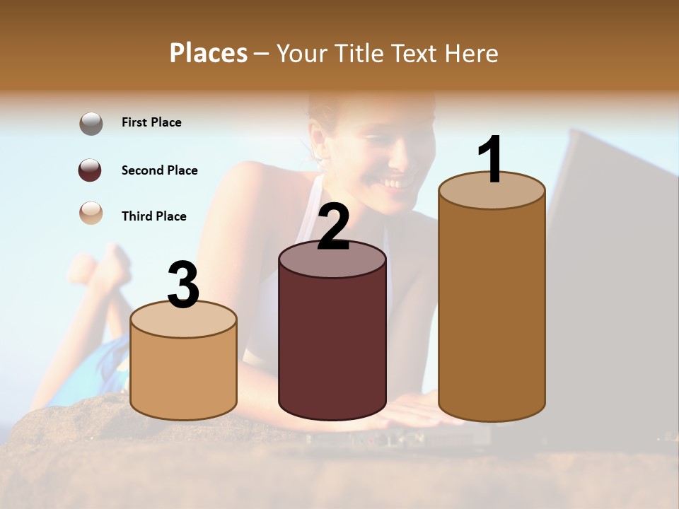 Female Relax Model PowerPoint Template