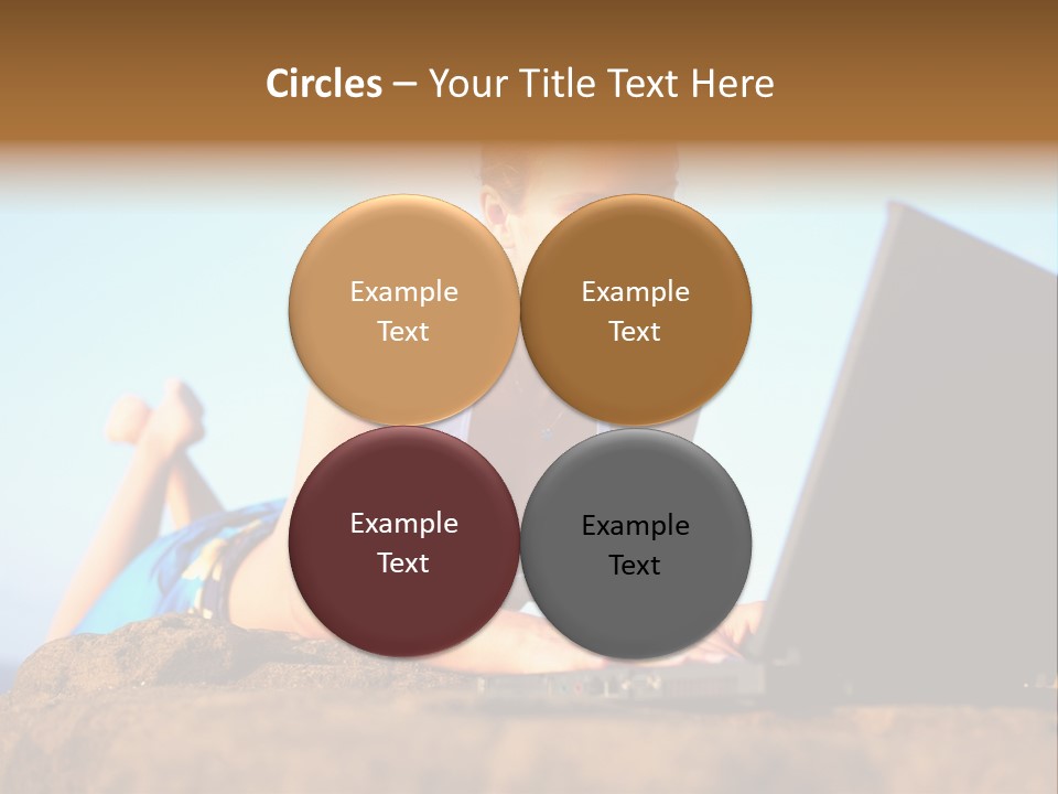 Female Relax Model PowerPoint Template