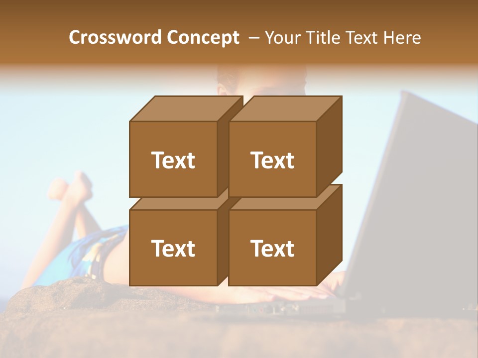 Female Relax Model PowerPoint Template