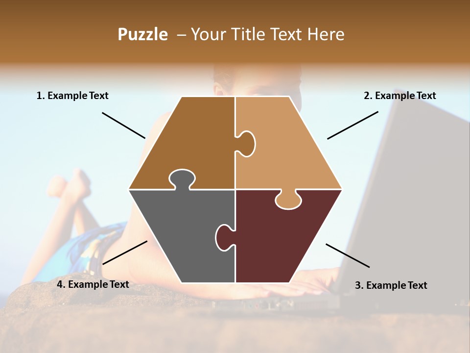 Female Relax Model PowerPoint Template