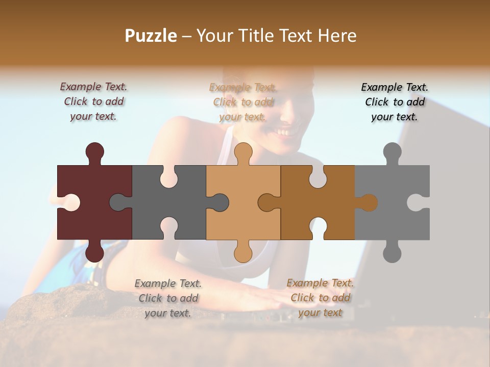 Female Relax Model PowerPoint Template