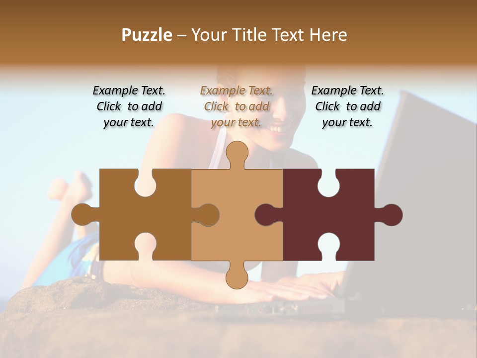 Female Relax Model PowerPoint Template