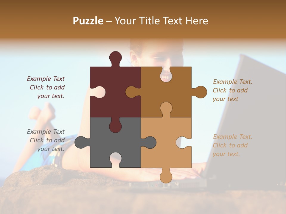 Female Relax Model PowerPoint Template