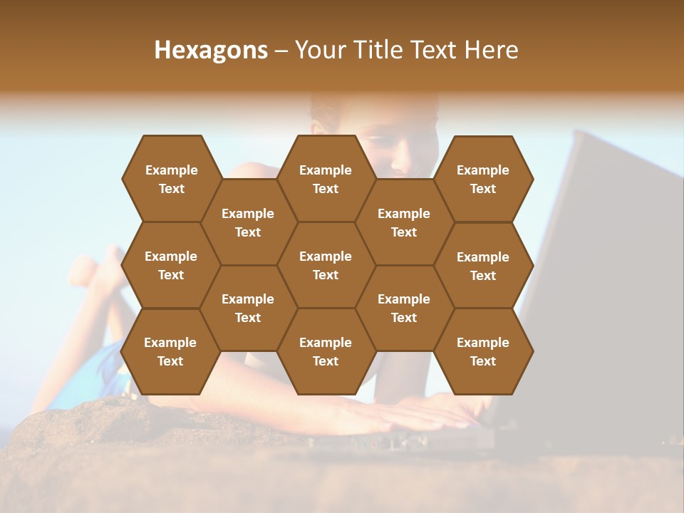 Female Relax Model PowerPoint Template