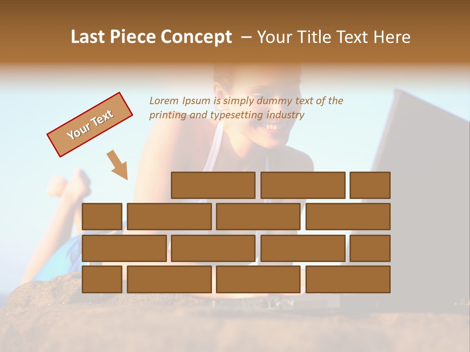 Female Relax Model PowerPoint Template