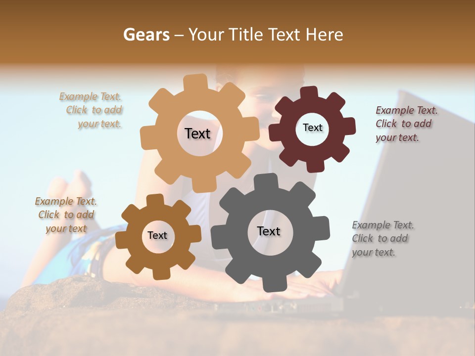 Female Relax Model PowerPoint Template