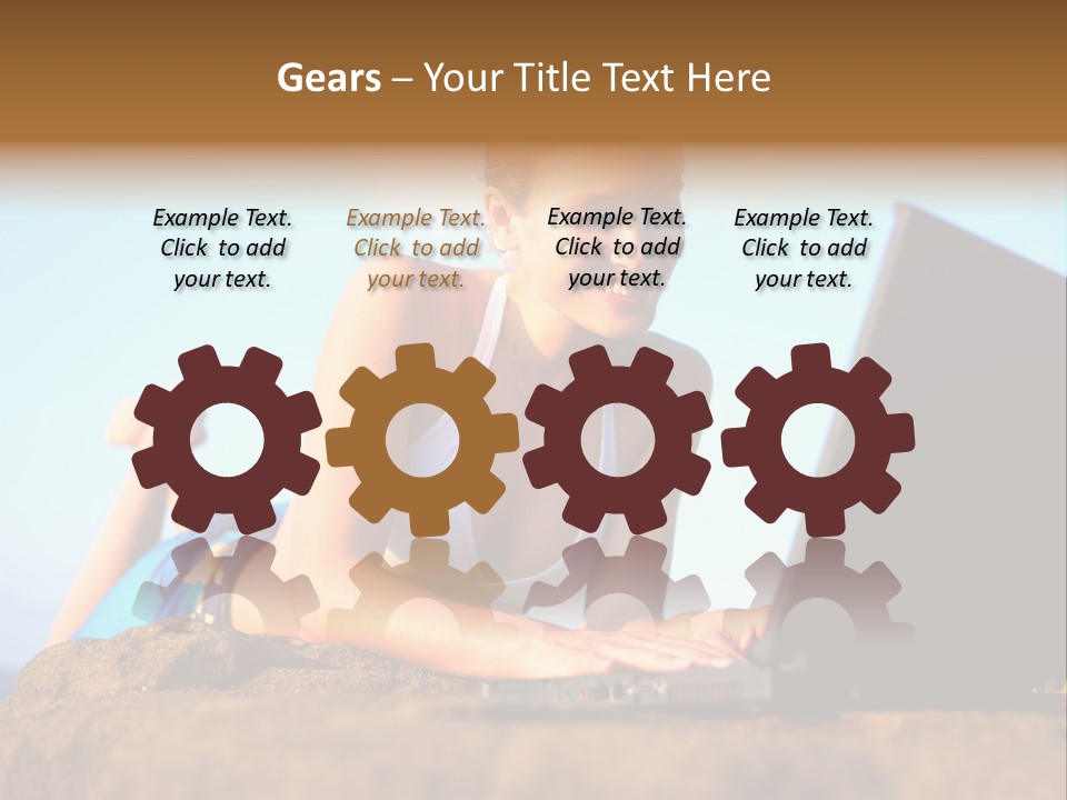 Female Relax Model PowerPoint Template