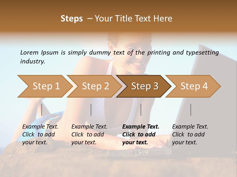 Female Relax Model PowerPoint Template