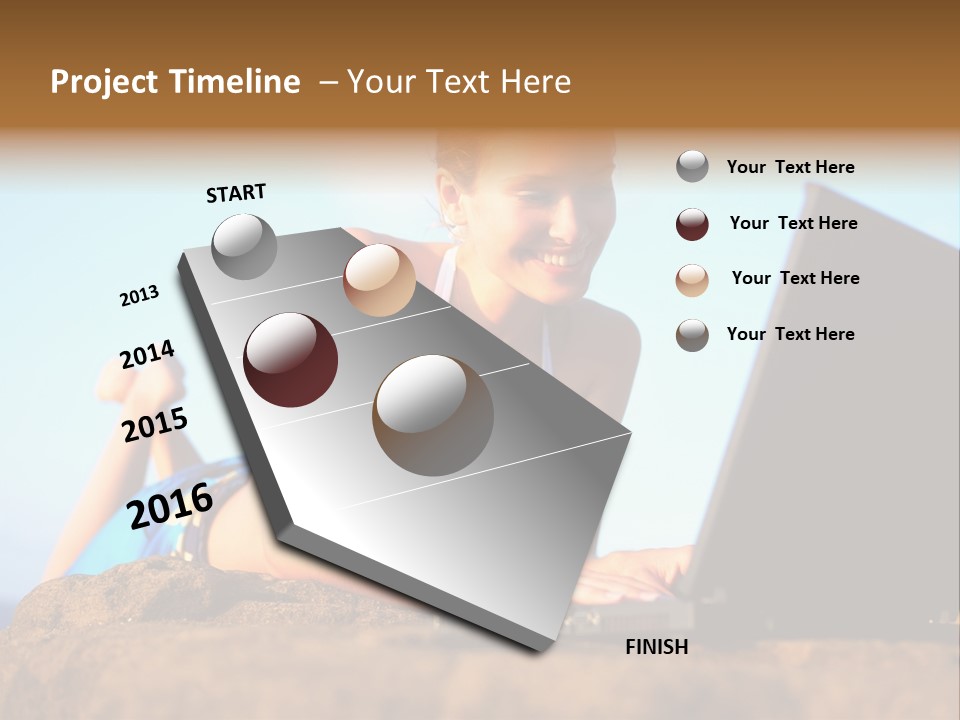 Female Relax Model PowerPoint Template