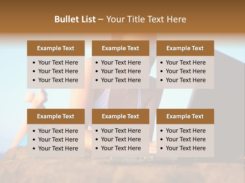 Female Relax Model PowerPoint Template