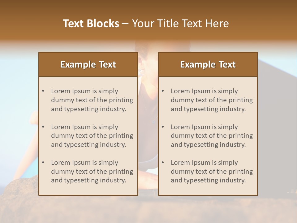 Female Relax Model PowerPoint Template