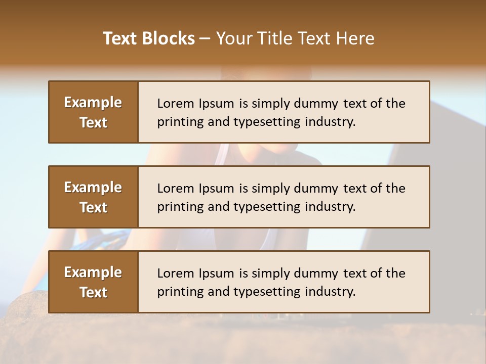 Female Relax Model PowerPoint Template