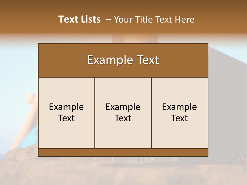 Female Relax Model PowerPoint Template