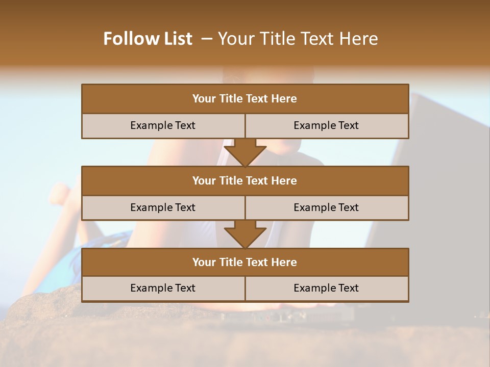 Female Relax Model PowerPoint Template