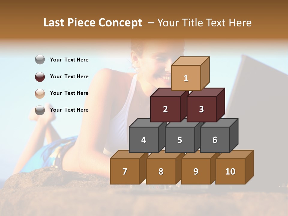 Female Relax Model PowerPoint Template