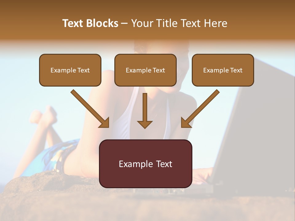 Female Relax Model PowerPoint Template
