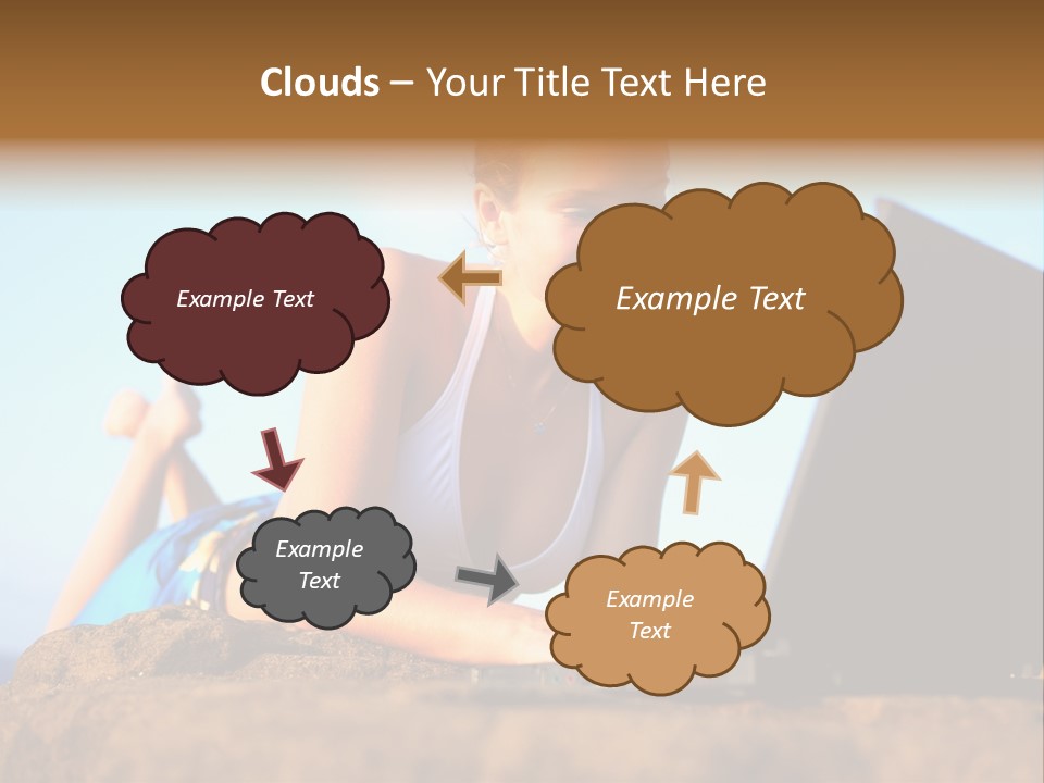 Female Relax Model PowerPoint Template