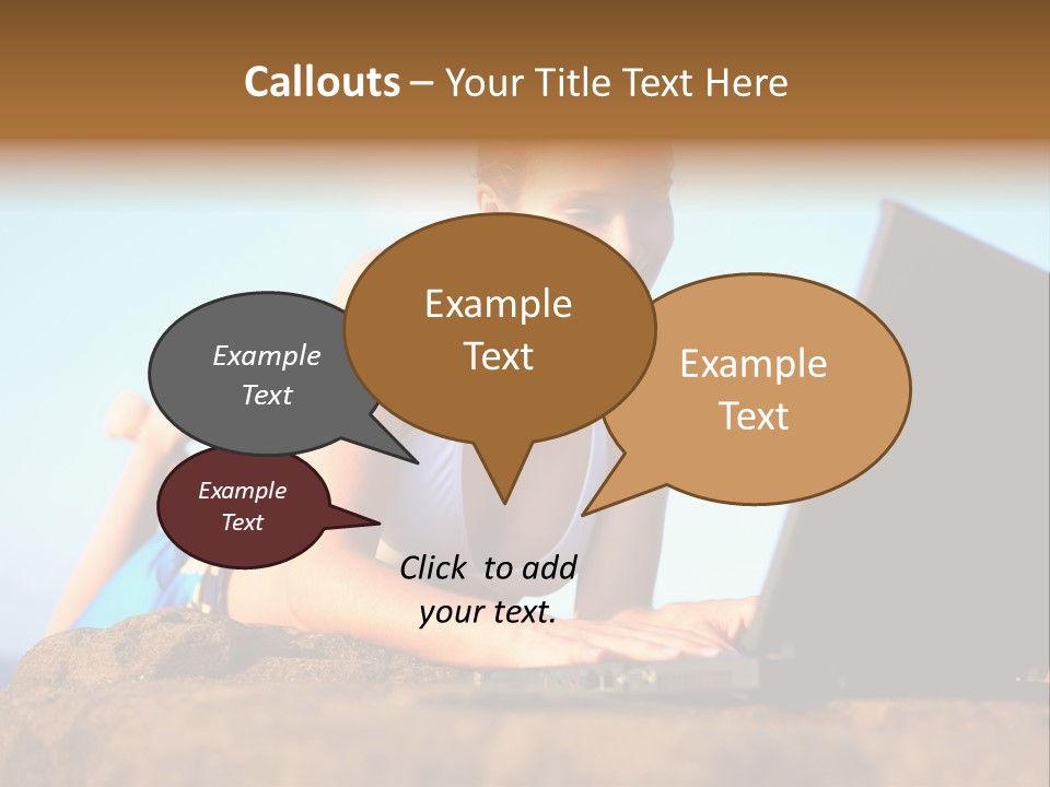 Female Relax Model PowerPoint Template