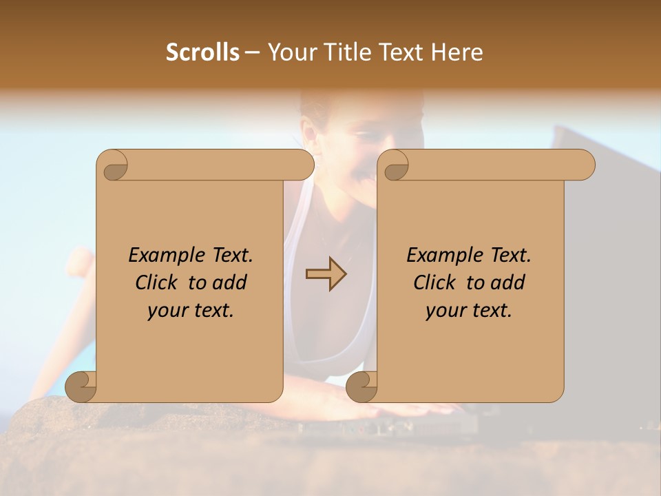 Female Relax Model PowerPoint Template