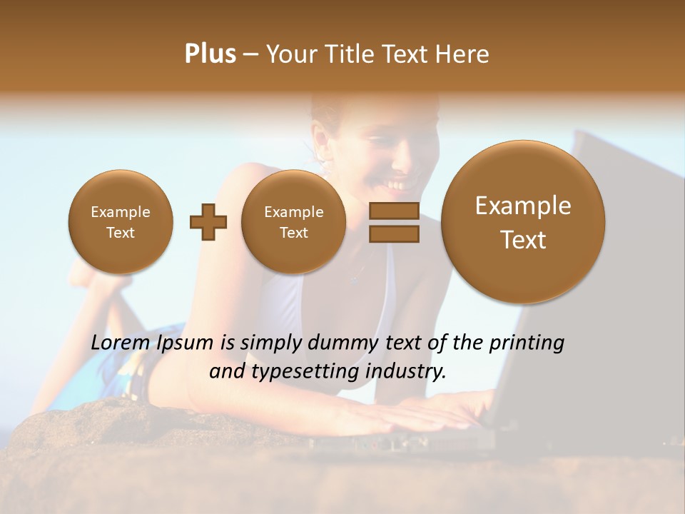 Female Relax Model PowerPoint Template