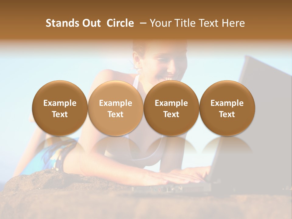 Female Relax Model PowerPoint Template