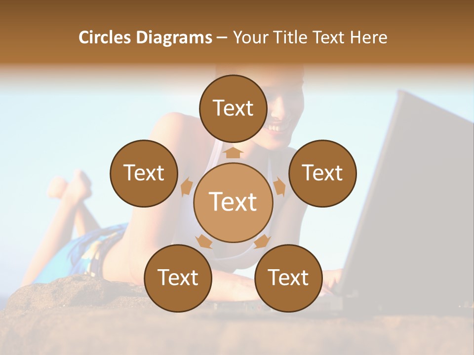 Female Relax Model PowerPoint Template