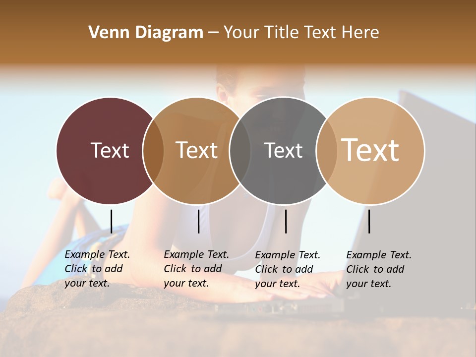 Female Relax Model PowerPoint Template