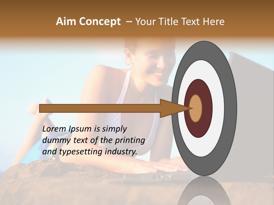 Female Relax Model PowerPoint Template