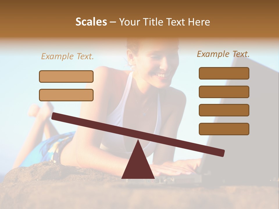 Female Relax Model PowerPoint Template