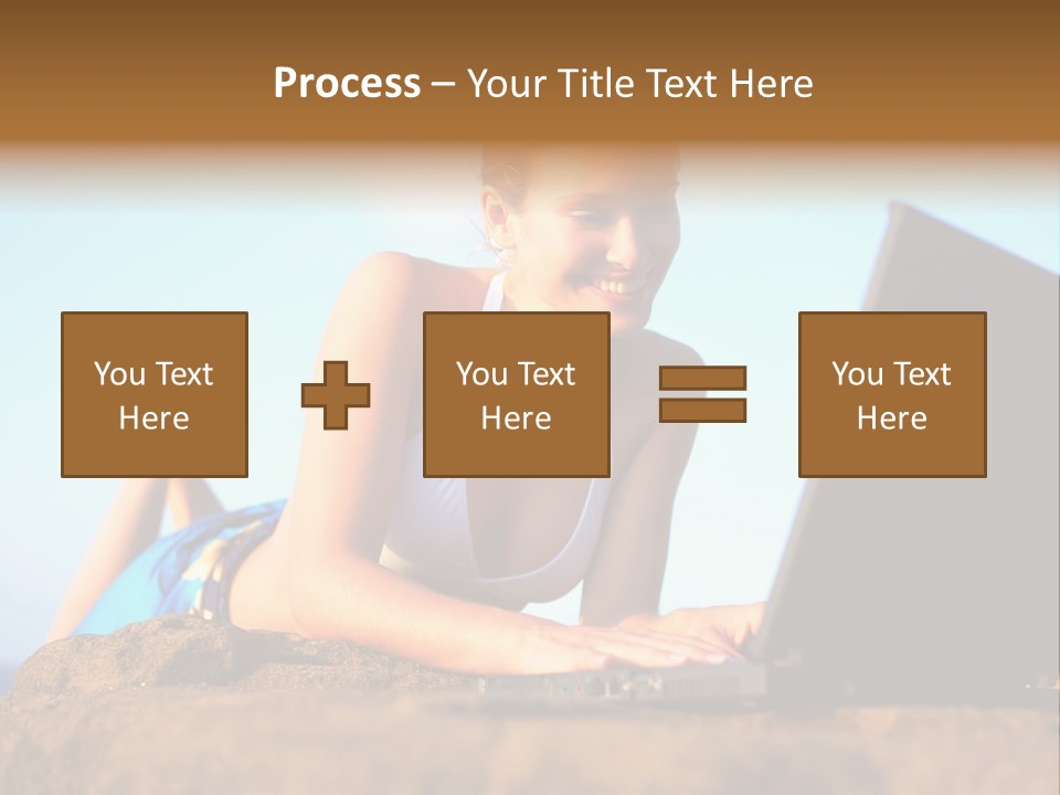 Female Relax Model PowerPoint Template