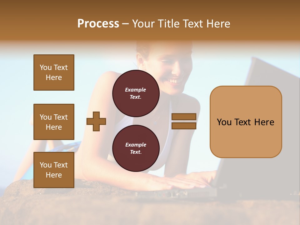 Female Relax Model PowerPoint Template