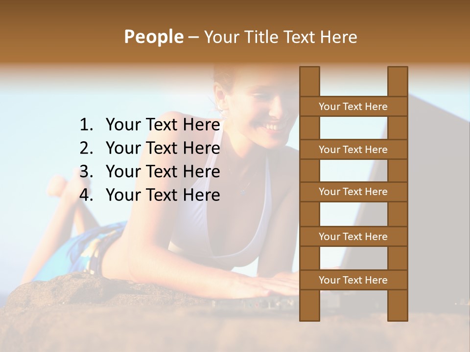 Female Relax Model PowerPoint Template