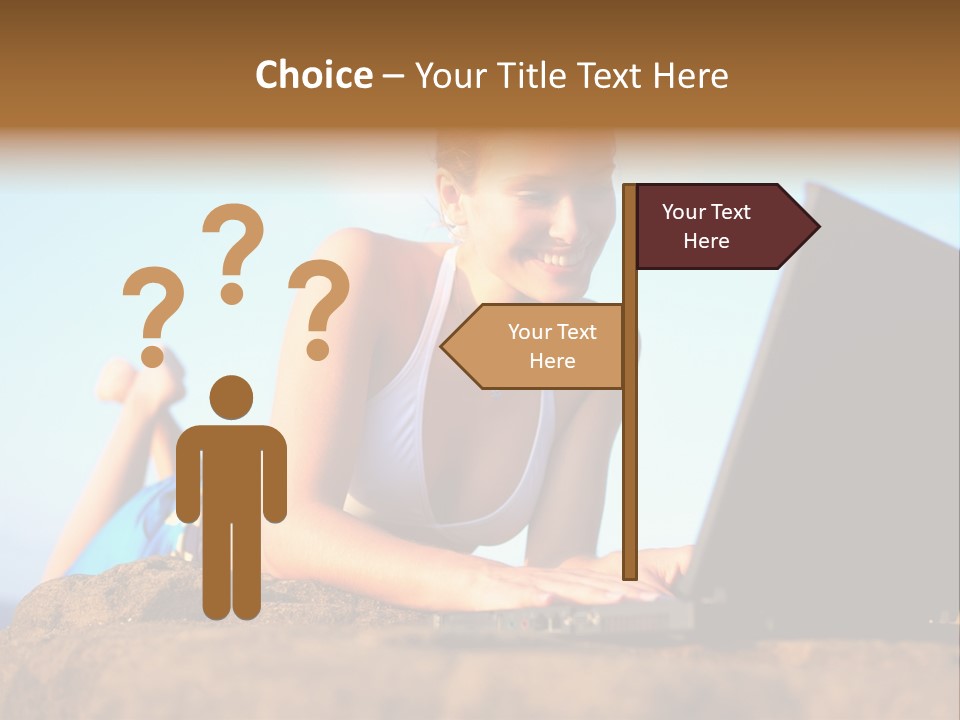 Female Relax Model PowerPoint Template