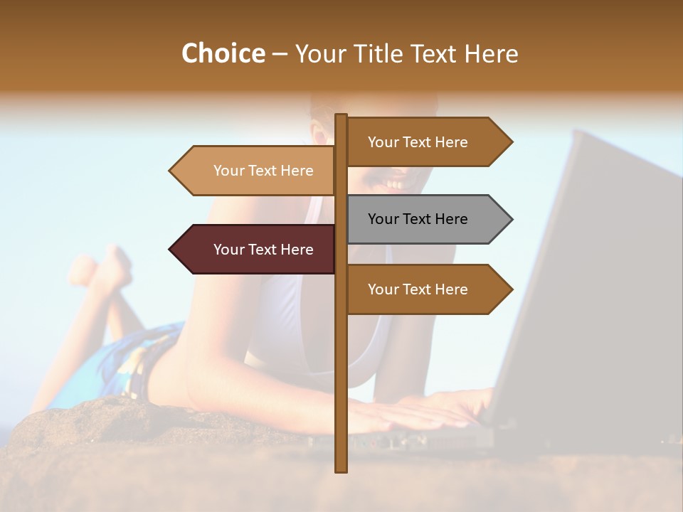 Female Relax Model PowerPoint Template