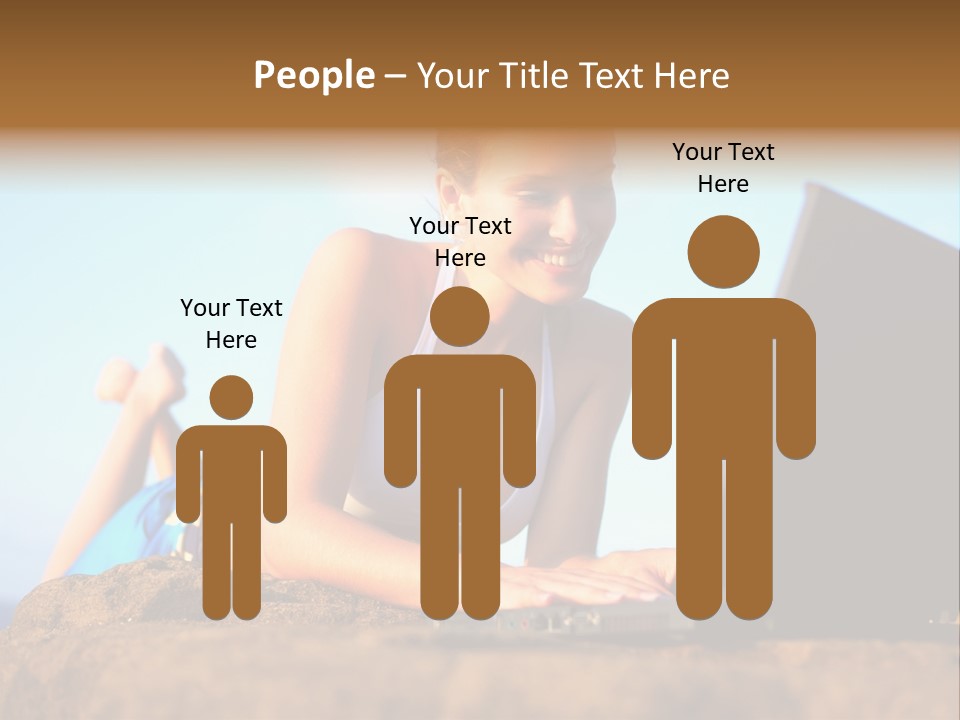 Female Relax Model PowerPoint Template