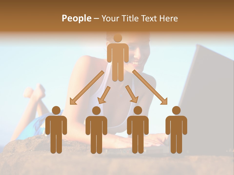 Female Relax Model PowerPoint Template