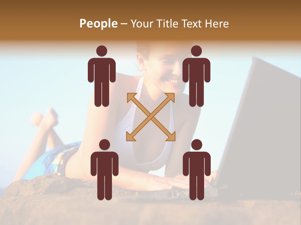 Female Relax Model PowerPoint Template