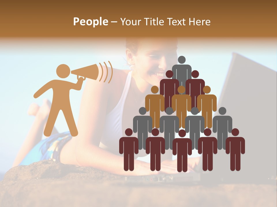 Female Relax Model PowerPoint Template