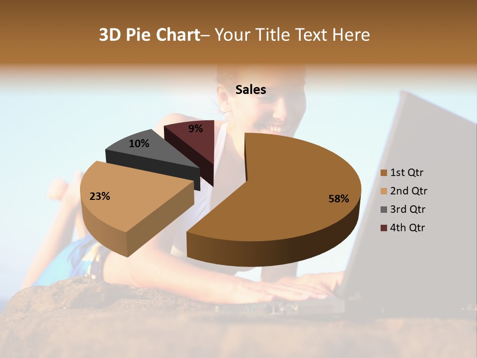 Female Relax Model PowerPoint Template