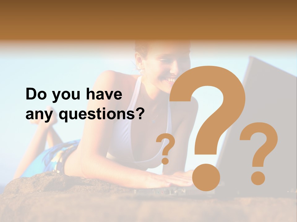 Female Relax Model PowerPoint Template