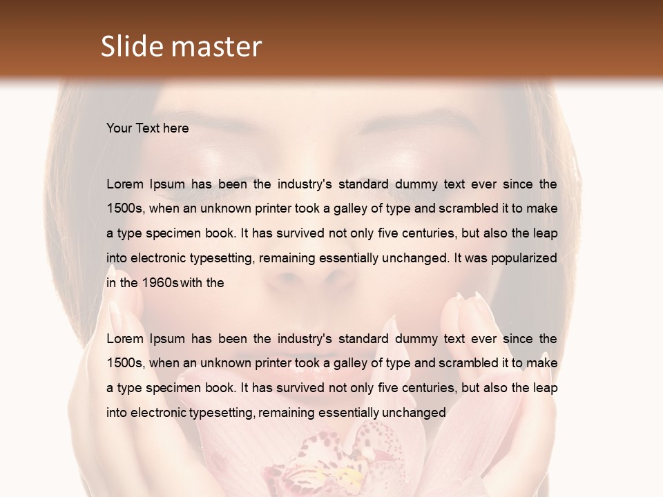 Female Relax Model PowerPoint Template