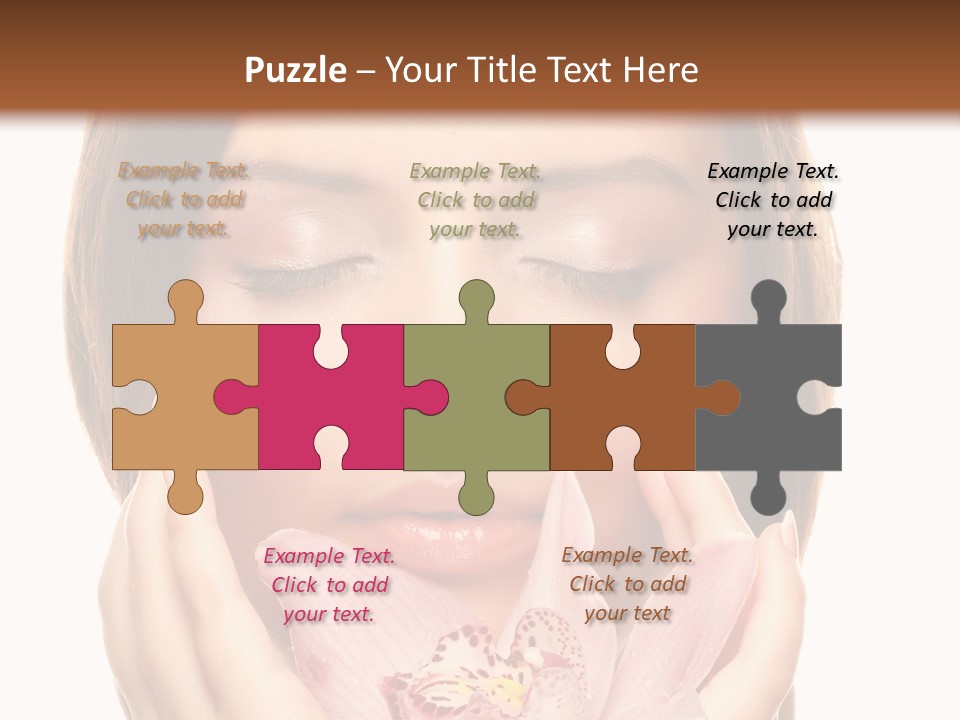 Female Relax Model PowerPoint Template