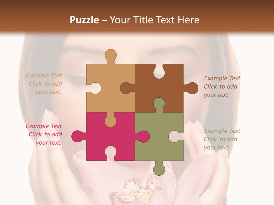 Female Relax Model PowerPoint Template